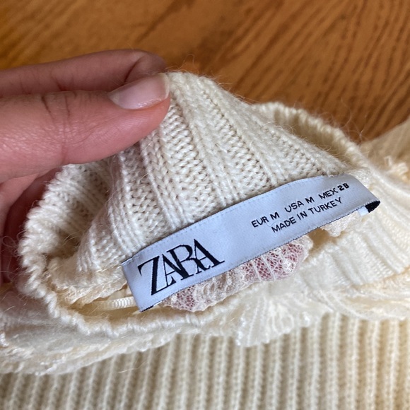 Zara Crème net sweater - Picture 5 of 6